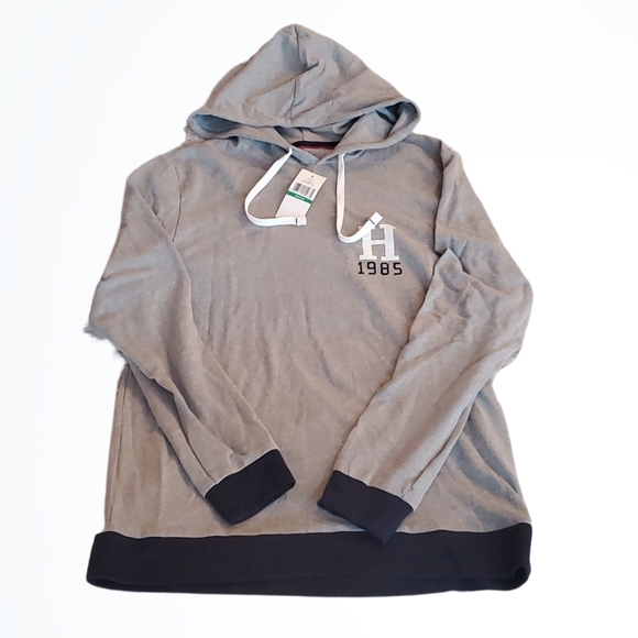 Tommy Hilfiger Other - Tommy Hilfiger Men's Modern Essential Pullover Hoodie Navy Grey Size L NWT